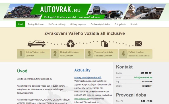 Web Autovrak.eu