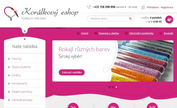 Web Korálkový Eshop