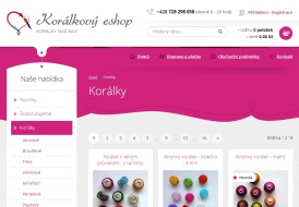 Web Korálkový Eshop