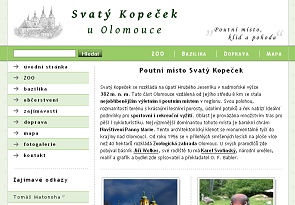 Web Svatý Kopeček u Olomouce